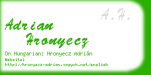adrian hronyecz business card