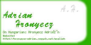 adrian hronyecz business card